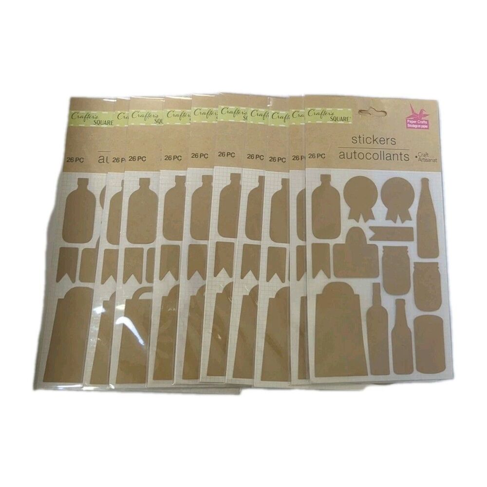 (10) Crafter's Square Stickers Paper Crafts - Girls Night Out, Wine Tour, Party